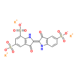 tripotassium 3,3'-dioxo-[DELTA2,2'-biindoline]trisulphonate structure