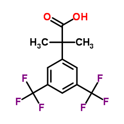 2-(3,5-双-三氟甲基-苯基)- 2-甲基-丙酸结构式