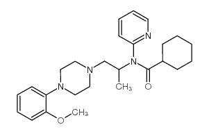 N-{2-[4-(2-甲氧基苯基)哌嗪]-1-甲基乙基}-n-吡啶-2-基环己烷羧酰胺结构式