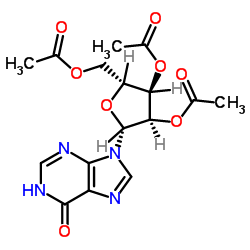 2',3',5'-Tri-O-acetylinosine Structure