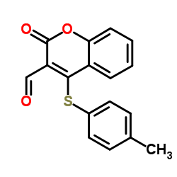 4-[(4-Methylphenyl)sulfanyl]-2-oxo-2H-chromene-3-carbaldehyde Structure