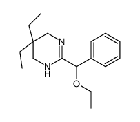 3,4,5,6-Tetrahydro-5,5-diethyl-2-(α-ethoxybenzyl)pyrimidine结构式