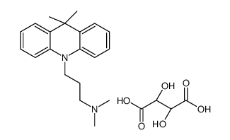 (2R,3R)-2,3-dihydroxybutanedioic acid,3-(9,9-dimethylacridin-10-yl)-N,N-dimethylpropan-1-amine Structure
