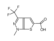 1-甲基-3-(三氟甲基)-1H-噻吩并[2,3-c]吡唑-5-羧酸结构式