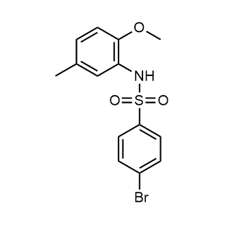 4-溴-N-(2-甲氧基-5-甲基苯基)苯磺酰胺结构式