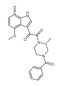 4-benzoyl-1-[(4-methoxy-7-oxido-1H-pyrrolo[2,3-b]pyridin-3-yl)oxoacetyl]-2-(R)-methylpiperazine Structure