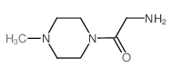 Piperazine, 1-(aminoacetyl)-4-methyl- (9CI) Structure