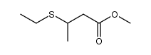 3-ethylsulfanyl-butyric acid methyl ester结构式