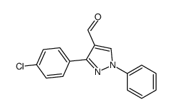 3-(4-氯苯基)-1-苯基-1H-吡唑-4-甲醛结构式
