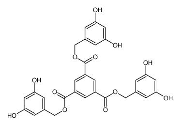 tris[(3,5-dihydroxyphenyl)methyl] benzene-1,3,5-tricarboxylate结构式
