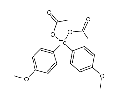 bis-(p-methoxyphenyl)tellurium diacetate Structure