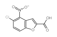5-氯-4-硝基-1-苯并呋喃-2-羧酸结构式
