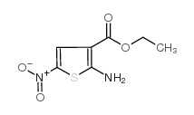 2-AMINO-3-ETHOXYCARBONYL-5-NITROTHIOPHENE Structure