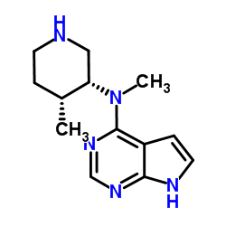 N-甲基-N-((3R,4R)-4-甲基哌啶-3-基)-7H-吡咯并[2,3-D]嘧啶-4-胺结构式