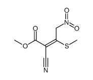 4-Nitro-3-methylmercapto-2-cyan-crotonsaeuremethylester结构式
