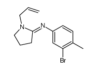 N-(3-bromo-4-methylphenyl)-1-prop-2-enylpyrrolidin-2-imine结构式