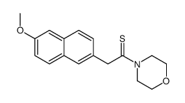 4-[2-(6-甲氧基-2-萘基)-1-硫代乙基]吗啉结构式