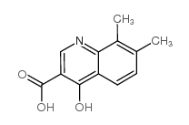 7,8-二甲基-4-羟基喹啉-3-羧酸结构式