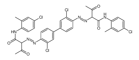 2-[[2-chloro-4-[3-chloro-4-[[1-(4-chloro-2-methylanilino)-1,3-dioxobutan-2-yl]diazenyl]phenyl]phenyl]diazenyl]-N-(4-chloro-2-methylphenyl)-3-oxobutanamide Structure