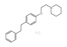 Piperidine,1-[2-[4-(2-phenylethyl)phenoxy]ethyl]-, hydrochloride (1:1)结构式