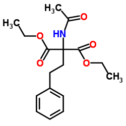 2-乙酰氨基-2-苯乙基丙二醇二乙酯结构式