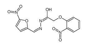 N-[(5-nitrofuran-2-yl)methylideneamino]-2-(2-nitrophenoxy)acetamide Structure