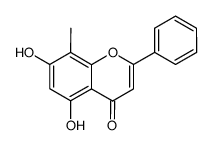 5,7-dihydroxy-8-methylflavone Structure