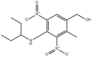 4-[(1-乙基丙基)氨基]-2-甲基-3,5-二硝基苯甲醇结构式