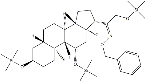 3α,11β,21-Tris(trimethylsiloxy)-5α-pregnan-20-one O-benzyl oxime结构式