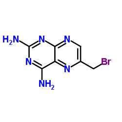 6-(溴甲基)-2,4-蝶啶二胺结构式