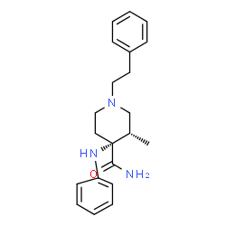 cis-3-methyl-1-phenethyl-4-(phenylamino)piperidine-4-carboxamide Structure