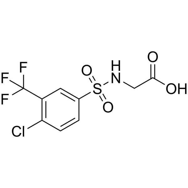 ((4-Chloro-3-(trifluoromethyl)phenyl)sulfonyl)glycine Structure