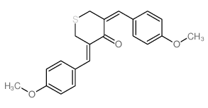 3,5-bis[(4-methoxyphenyl)methylidene]thian-4-one结构式