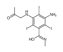 3-amino-2,4,6-triiodo-N-methyl-5-(2-oxopropylamino)benzamide结构式