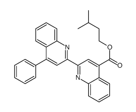 3-methylbutyl 2-(4-phenylquinolin-2-yl)quinoline-4-carboxylate Structure