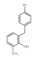 2-[(4-bromophenyl)methyl]-6-methyl-phenol结构式