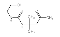 Urea, 3-(2-hydroxyethyl)-1-(1,1-dimethyl-3-oxobutyl)-2-thio- Structure