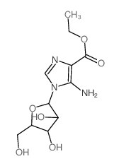 1H-Imidazole-4-carboxylicacid, 5-amino-1-b-D-arabinofuranosyl-,ethyl ester structure