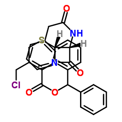7-苯乙酰氨基-3-氯甲基-4-头孢烷酸二苯甲基酯结构式