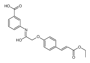 3-[[2-[4-(3-ethoxy-3-oxoprop-1-enyl)phenoxy]acetyl]amino]benzoic acid结构式