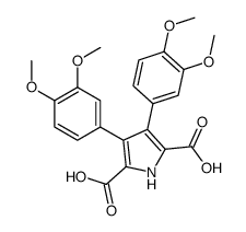 3,4-bis(3,4-dimethoxyphenyl)-1H-pyrrole-2,5-dicarboxylic acid Structure