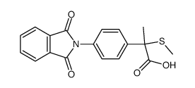 α-methylthio-α-(p-phthalimidophenyl)propionic acid结构式