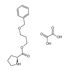 L-Proline 3-benzyloxypropyl ester oxalate结构式