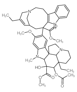Vincaleukoblastine,3',4'-didehydro-4'-deoxy-6,7-dihydro-结构式