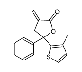 3-methylidene-5-(3-methylthiophen-2-yl)-5-phenyloxolan-2-one结构式