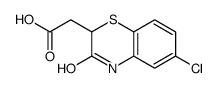 (6-氯-3-氧代-3,4-二氢-2H-1,4-苯并噻嗪-2-基)乙酸结构式