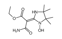 ethyl 3-amino-2-(1-hydroxy-4,4,5,5-tetramethylimidazolidin-2-ylidene)-3-oxopropanoate结构式