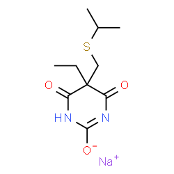 5-Ethyl-5-(isopropylthiomethyl)-2-sodiooxy-4,6(1H,5H)-pyrimidinedione Structure