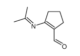 (9ci)-2-[(1-甲基亚乙基)氨基]-1-环戊烯-1-羧醛结构式
