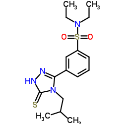 N,N-Diethyl-3-(4-isobutyl-5-mercapto-4H-[1,2,4]triazol-3-yl)-benzenesulfonamide Structure